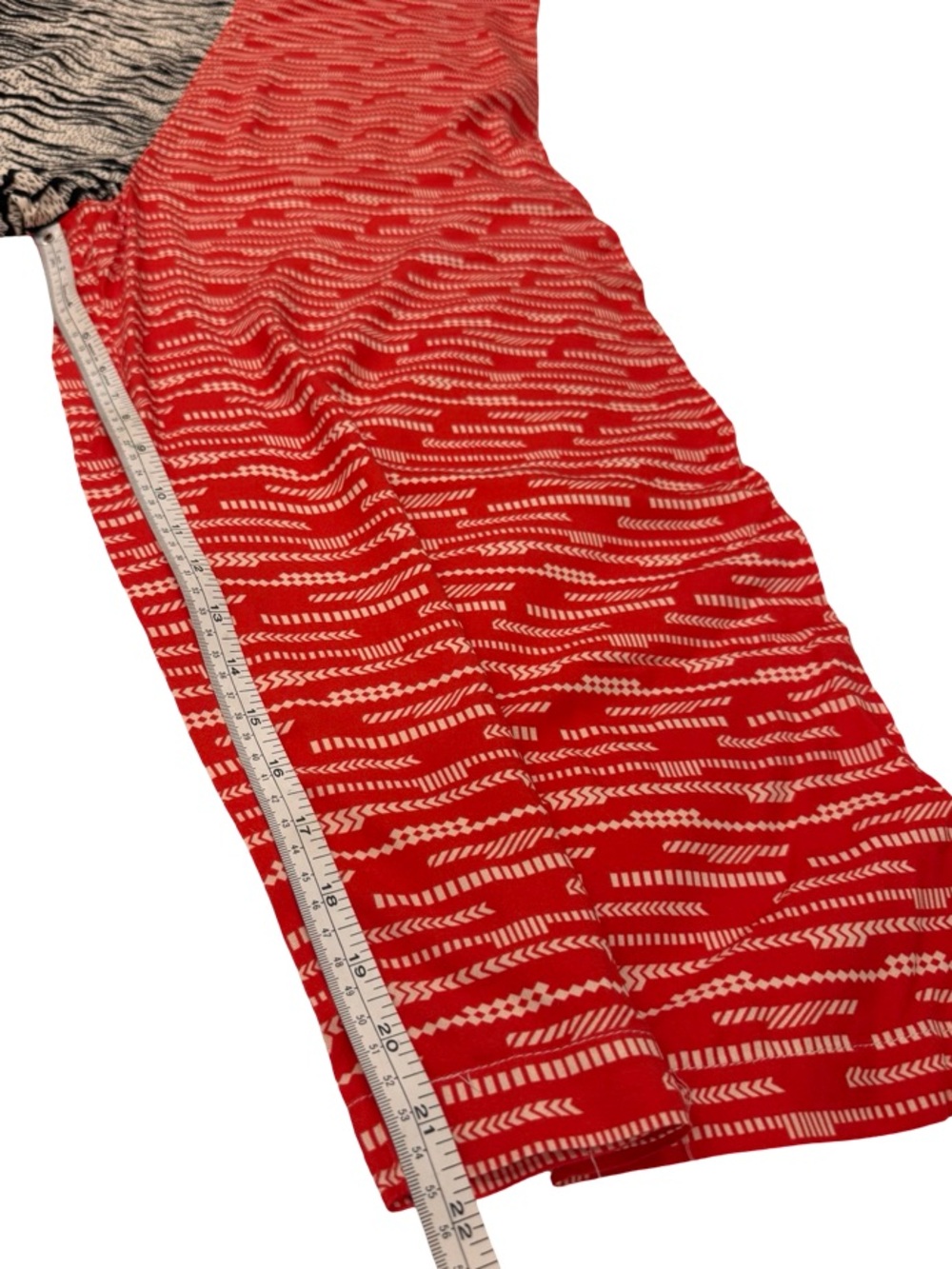 Anthropologie Two-Tone Red and Black Animal-Print Wide-Leg Jumpsuit - Picture 10 of 12